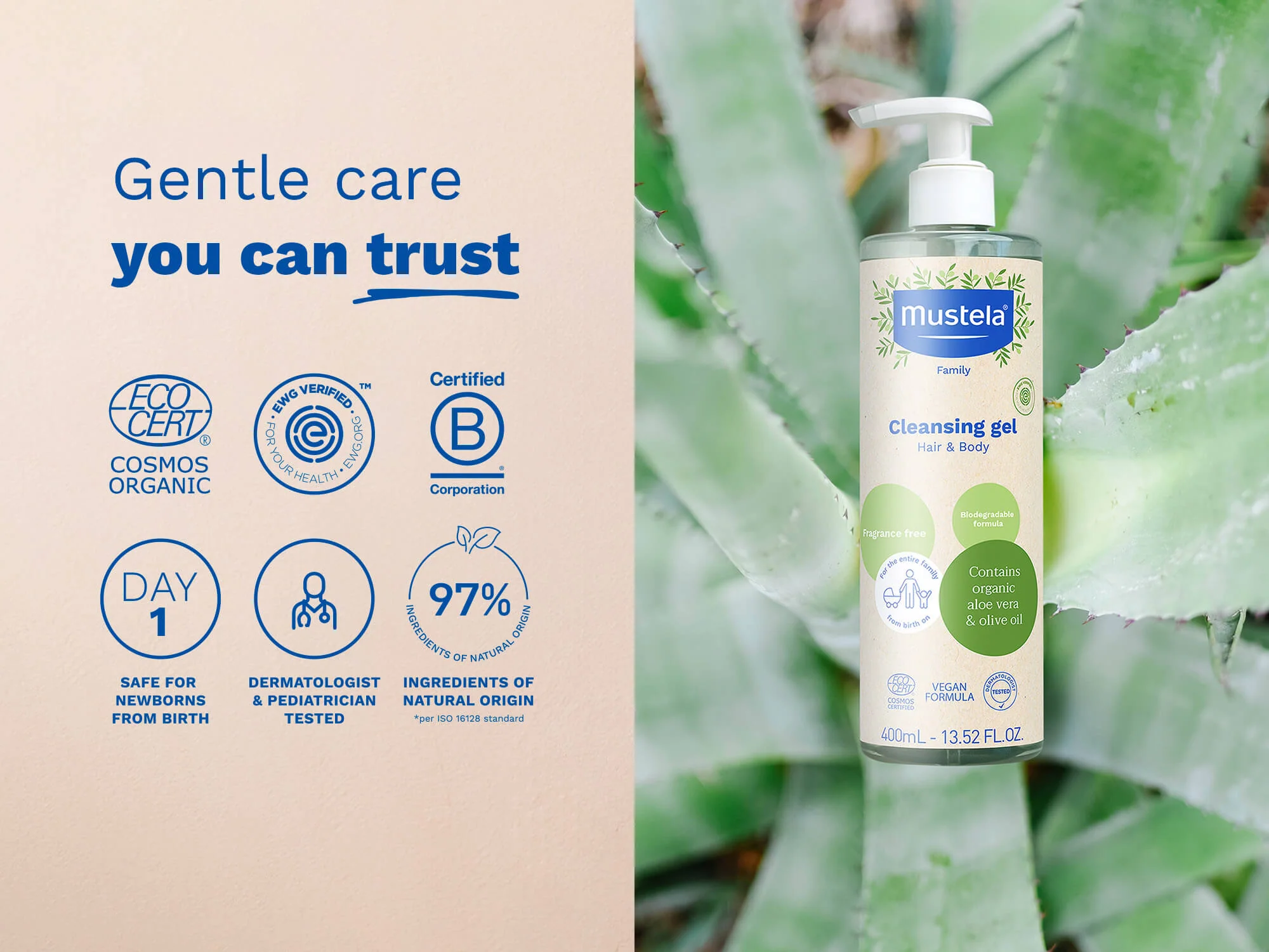 Organic cleansing gel with olive oil and aloe - Image 4